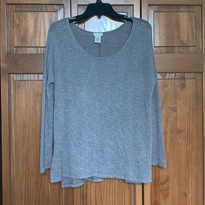 WET SEAL LONG SLEEVE GRAY SWEATER